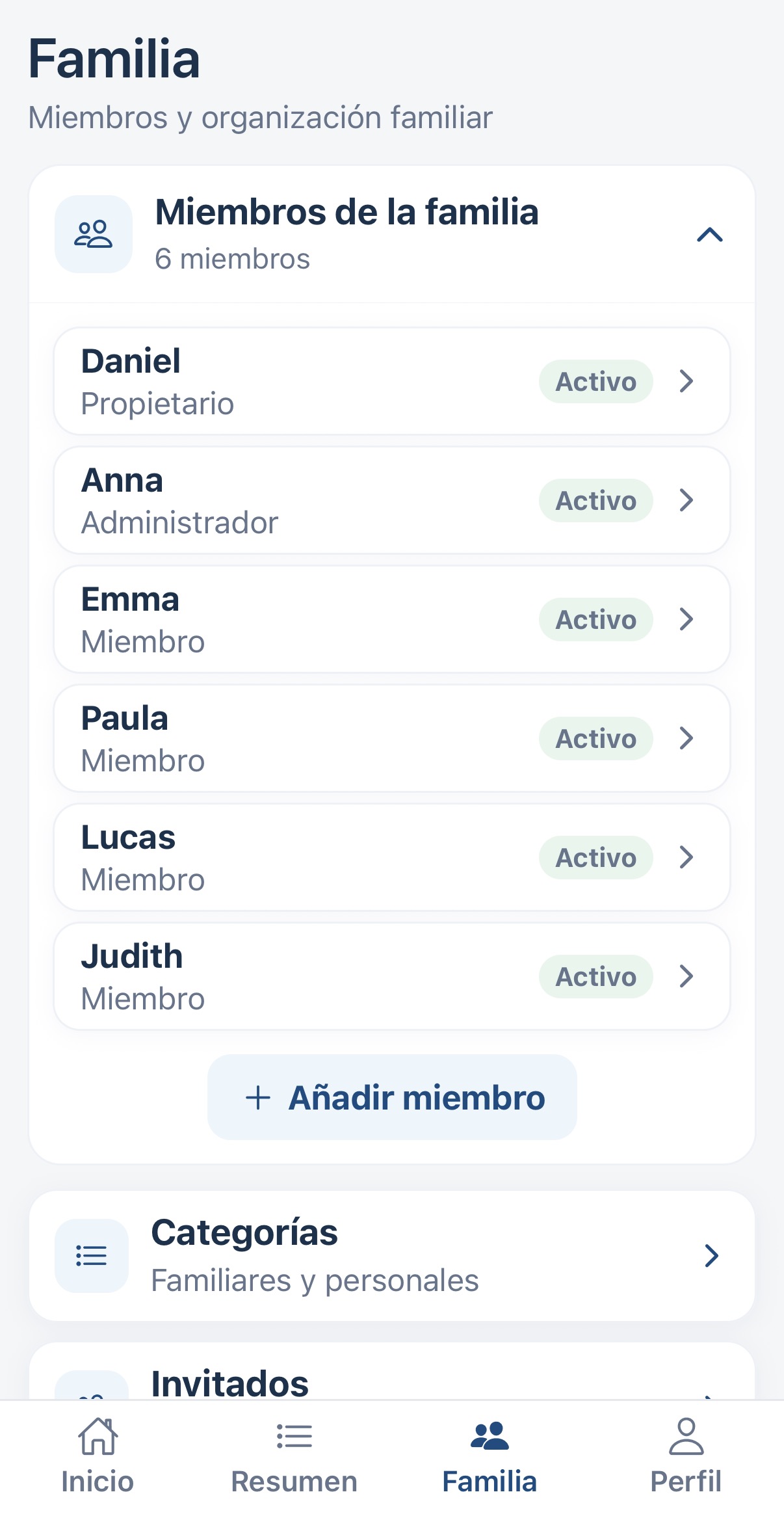 Captura original de Familia de FamInOut