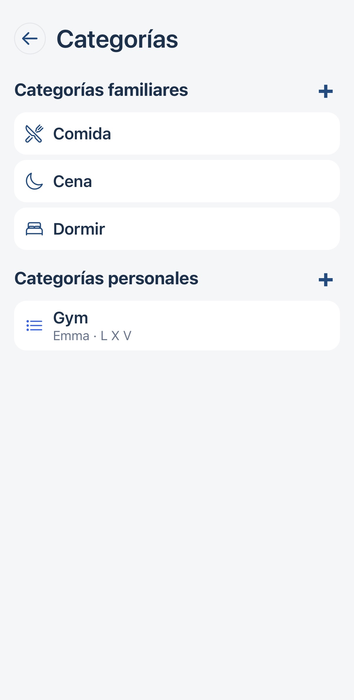Captura original de Categorías de FamInOut